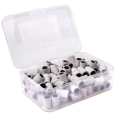 PANA 100 Pieces Nail Sanding Bands For Nail Drill Bits File (180 Grit Zebra) • $9.49