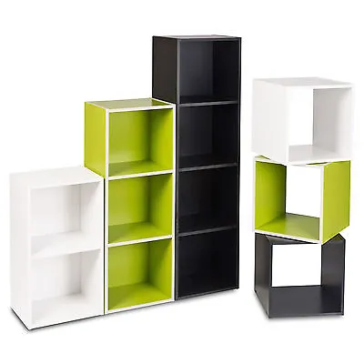 £25.99 • Buy 1, 2, 3, 4 Tier Wooden Bookcase Shelving Display Shelves Storage Unit Wood Shelf