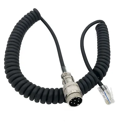 Round 8 Pin To 8 Pin RJ-45 Microphone Adapter Cable For Yaesu MD-200 100 MH-31 • $10.49