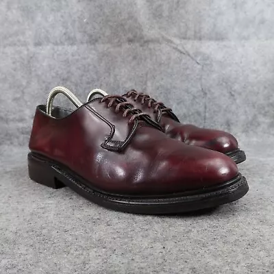 Dress Shoes Mens 8 Oxford Derby Classic Leather Vintage Vibram Sole Formal Retro • $44.97