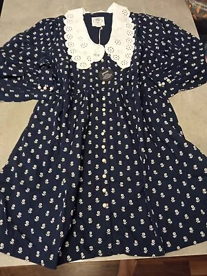 Laura Ashley X Joanie - Ffion Daisy Print Contrast Collar Button-Down Mini Dress • £39.99