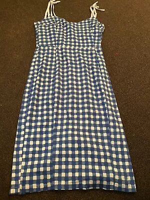 £11 • Buy Collectif Nancy Blue Gingham Dress 14 L