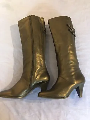 £25 • Buy Red Herring Good For The Sole Women Black Leather Knee High Boot UK Size 7 BT19