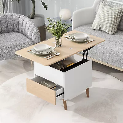 3 In 1 Multi-Function Coffee Table Lift Top Coffee Table W/ Storage Drawers • $234.99