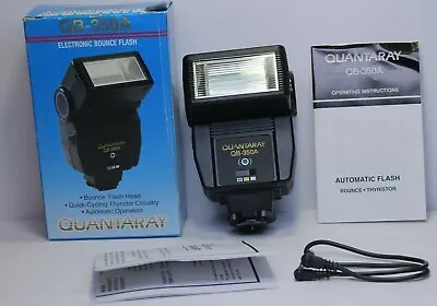 Warranty! Quantaray QB-350A Shoe Mount Flash For Film Cameras W/ 1 Contact • $21.78