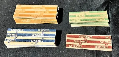 Lot Of 85 Vintage Paper Coin Roll Wrapper Tubes (NOS) • $17.95