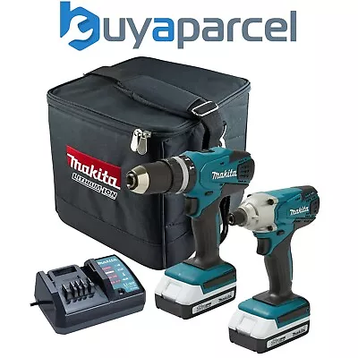 Makita 18v Cordless Kit - Combi Hammer Drill & Impact Driver Twin Pack Lithium • £159.99