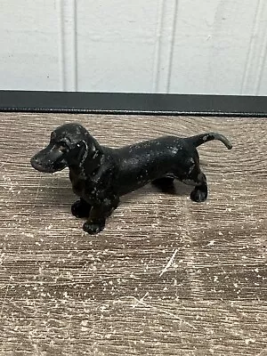 Vintage Hubley ? Wilton ? Cast Iron Metal Dog Figure Figurine Dachshund • $4.99