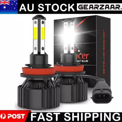 2x H11 LED Headlight Super Bright Bulbs Kit White 6000K 360000LM High/ Low AUS • $15.91