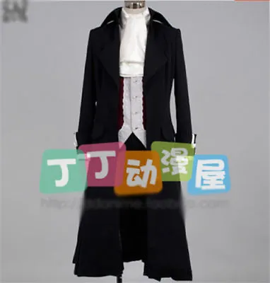 $68.99 • Buy Black Butler Sebastian Michaelis Kuroshitsuji Cosplay Costume Black Coat:12