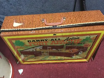 Vintage Fort Apache Carry-All Metal Carry Case Only  For  Action Playset 4685 • $45