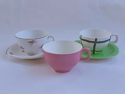 Mixed Lot Of Rare Midwinter Cups & Saucers. 1950s. Vintage Stylecraft . • £5.99