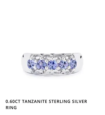 £15 • Buy Gemporia Tanzanite Sterling Silver Ring Shrj90.5