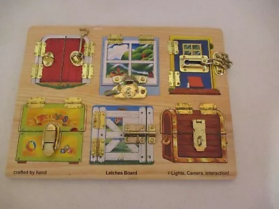 Puzzles-Wood Tray Puzzle-Latches Board-Melissa & Doug-As Shown • $9.99