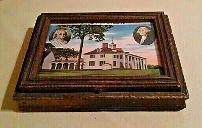 Mount Vernon Vintage Postcard Hinged Box 87139 C1740 George Martha Washington. • $24.99