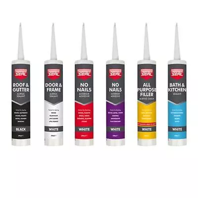 £11.25 • Buy Roof Gutter Frame Door Sealant No Nails Interior Exterior Bath Kitchen Cartridge
