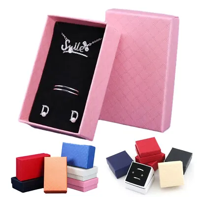 Jewelry Gift Box Ring Necklace Earring Bracelet Display Paper Package Organizer❤ • £1.19