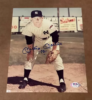 Mickey Mantle Signed New York Yankees 8x10 Photo W/1951 Psa/dna Coa Authentic • $657.06