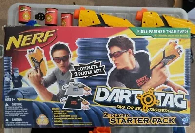 Nerf Dart Tag Sharp Shot Starter Pack Bundle In Box W/ Zing Air Popshot Hasbro • $20