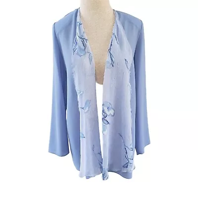 Vintage I C By Connie Collection Sheer Blue Cardigan Open Front Size M • $25