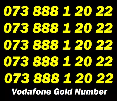 Vodafone Gold Easy Mobile Number Vip Sim Card Memorable Business Phone Golden • £29.99