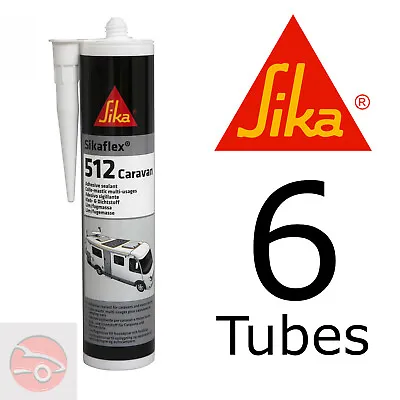 6 X Sikaflex 512 - White - Adhesive Sealant - Caravan - Sika 522 - EXPIRY: 11/24 • £63.12