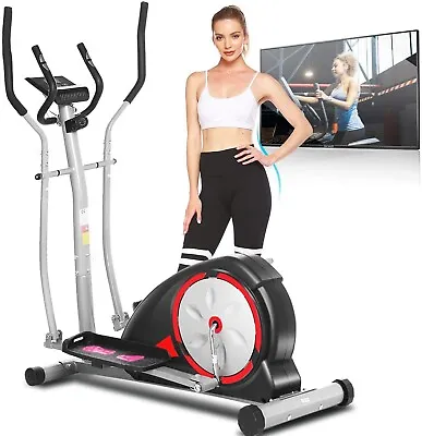 Magnetic Elliptical Machine Cross Trainer 2 In 1 Exercise Bike Cardio Fitness ！ • $214.99