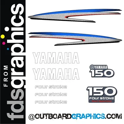 Yamaha 150hp Four Stroke Outboard Engine Decals/sticker Kit • $52.15