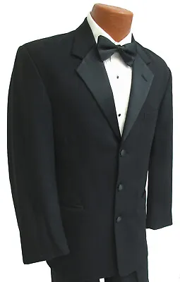 Men's Black Chaps Tuxedo Jacket Discount Cheap Sale Clearance Wedding Mason 44S • $12.95