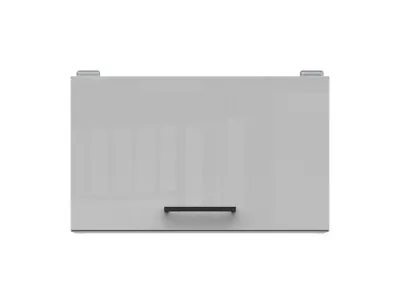 500mm Kitchen Extractor Wall Unit Cabinet 1 Door 50cm White/Grey Gloss Junona • £64.95