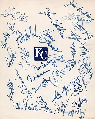 1977 Kansas City Royals Multi-signed Autographed Team Sheet • $107.79