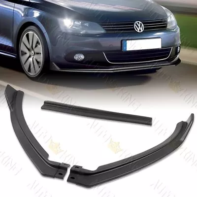 Fit 11-14 Volkswagen Jetta 6 Mk6 Matt Black Front Bumper Spoiler Splitter Lip • $85.24