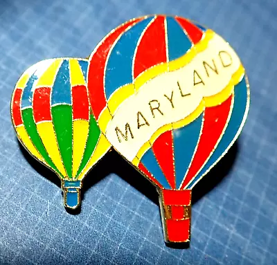 Beautiful Vintage Baltimore Pin Badge Maryland Hot Air Balloons • $6.95