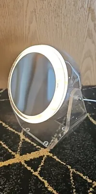 70's Vintage Working Rialto Lucite Makeup Mirror Lighted Magnifying  • $29.99
