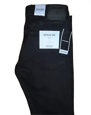 £15.99 • Buy Jack & Jones Skinny Jeans Tom Spray On Black W34r W34x32l New