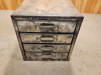 Vintage Stow-away Waltham Industrial Small All Metal 4 Drawer Storage Cabinet • $49.99