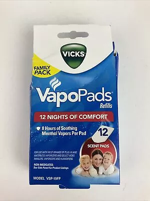 Vicks Menthol Vapors Scent Pad Replacements 12 Pads NEW Free Ship 8 Hours Per  • $13.99