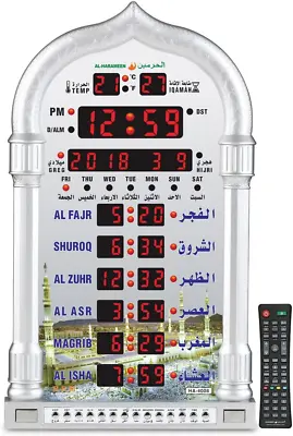 Azan ClockLed Prayer ClockWall ClockRead Home/Office/Mosque Digital Azan Cloc • $85.99