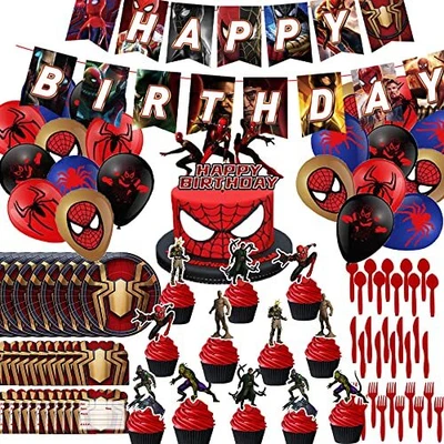 $36.14 • Buy Spiderman Party Supplies 108Pcs Birthday Party Supplies Include Banner Balloo...