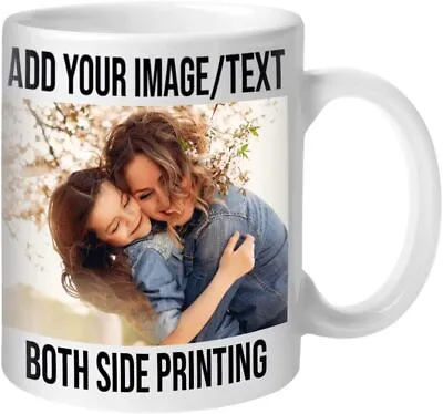 Personalized Coffee Mug Custom Photo Text Logo Name Printed Ceramic 11oz Mug Cup • $15.49