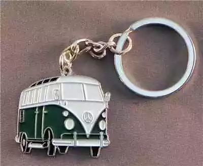 New VW Volkswagen Old Campervan Camping Van Metal Enamel Keyring Key Ring Chain • £2.99