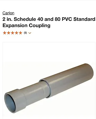 Carlon Expansion Coupling PVC 2  • $13.99