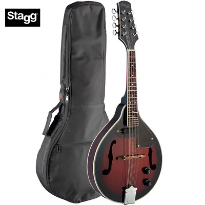 Stagg M50-E Premium A Style Acoustic Electric Mandolin Redburst W/ Gig Bag • $199.99