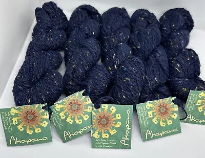 5-Mirasol Akapana Yarn Color 1308-Navy 95yds/skein Llama/merinowool/wool • $25