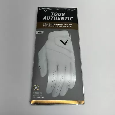 Callaway Tour Authentic Golf Glove Left Hand Men Cadet Medium Large M/L White • $14.99