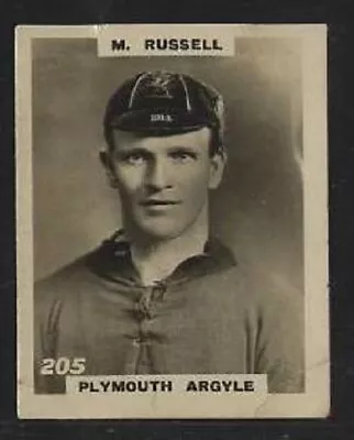 £3 • Buy Pinnace Back, Football, M.Russell, Plymouth, #205, 1922