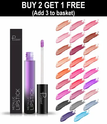 26 Colors PUDAIER Long Lasting Waterproof Velvet Matte Lipstick Liquid Lip Gloss • £3.75