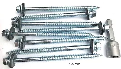 Timber Tek Roofing Screws Bolts  Fix Corrugated Sheet To Timber + Free Hex Bit • £104.59