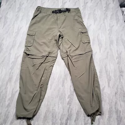 Boy Scouts Convertible Pants Mens Medium Green Cargo Classic Raw Hem Nylon • $19.99