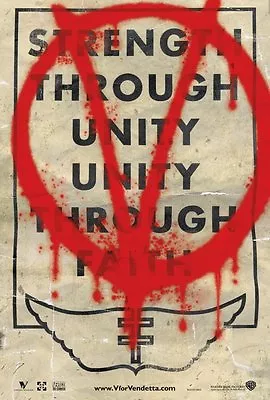 $24.99 • Buy  V FOR VENDETTA  Movie Poster [Licensed-NEW-USA] 27x40  Theater Size 